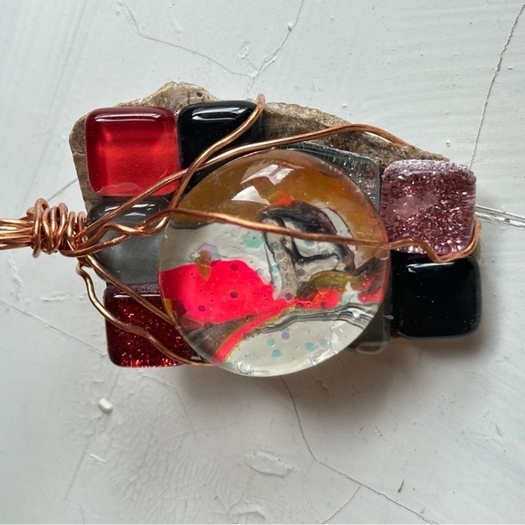 Colorful Wire-Wrapped Pendant - Picture 8 of 12